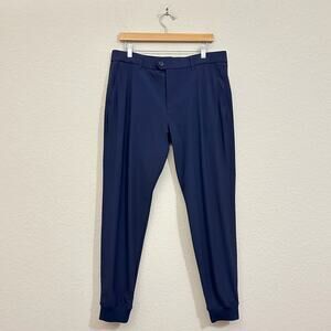 GREYSON Montauk Jogger Pants Maltese Navy Blue Golf Performance Preppy